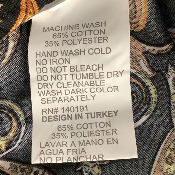 Silver Stone Paisley Collection Long Sleeve Men’s Modern Fit Dress Shirt New - Picture 6 of 6